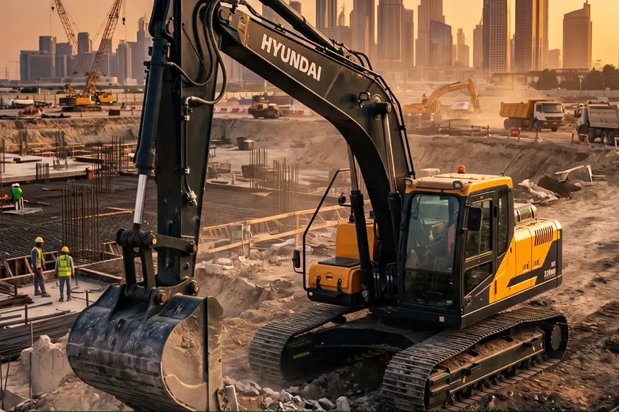 Crawler excavator for earthmoving operations Dubai