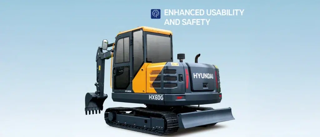 Mini excavator safety inspection on UAE job site