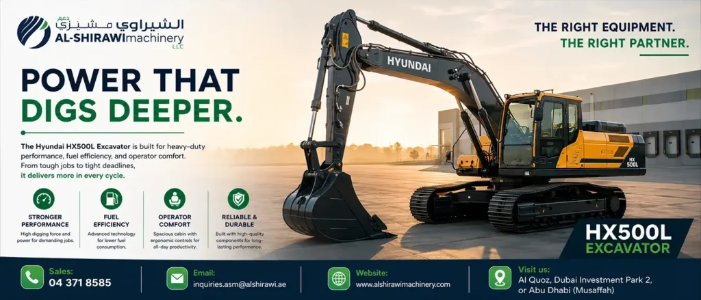Hyundai crawler excavator for heavy construction UAE