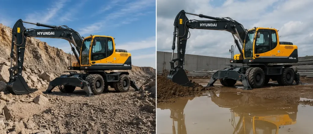 Wheeled Excavators for Urban Construction
