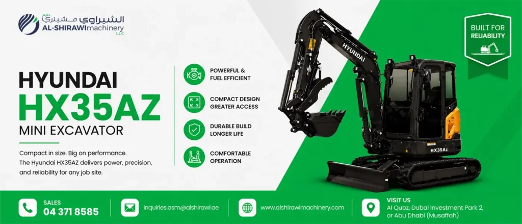 mini excavator for construction projects UAE