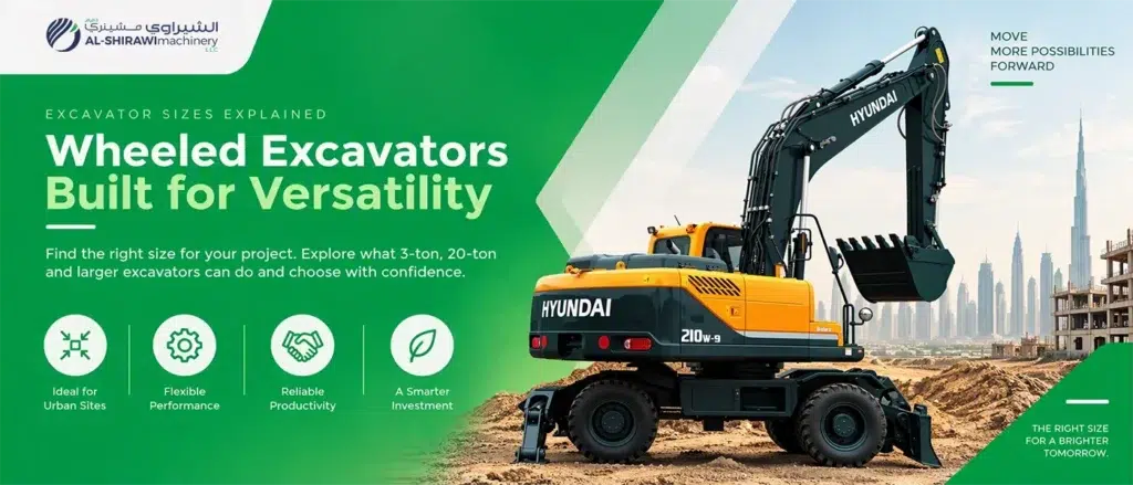 wheeled excavator for sale in dubai and uae